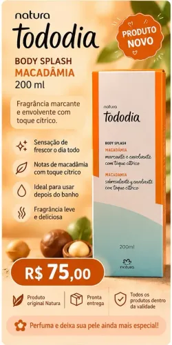 Natura Tododia Body Splash Macadâmia 200 mL