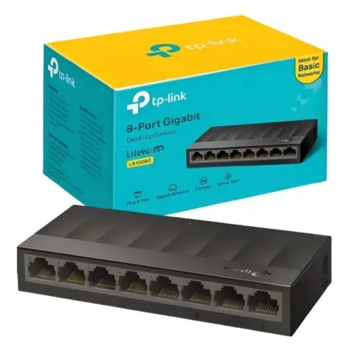 Switch Tp Link Hub 8 Portas Gigabit Ls1008g