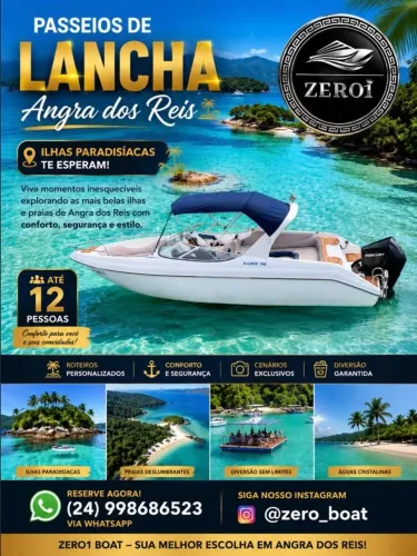 Passeio de lancha em Angra Dos Reis 