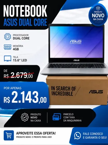 Notebook Asus Dual Core Novo