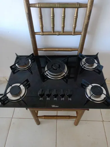 Fogão Cooktop 5 bocas automático