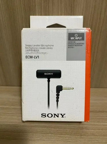 Microfone de lapela Sony ECM-LV1