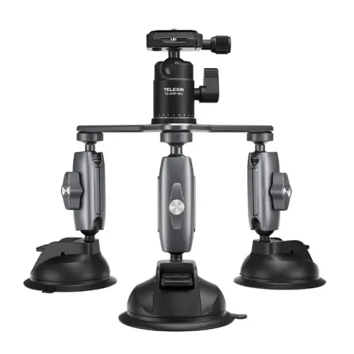 Ventosa de Sucção Tripla para Câmeras Fotofráficas DSLR Canon Nikon