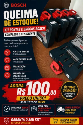 Estojo De Ferramentas E Brocas Kit Com 33 Peças X-line Bosch