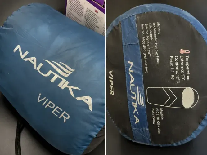 Saco de Dormir Nautika Viper 5°C a 12°C com Capuz