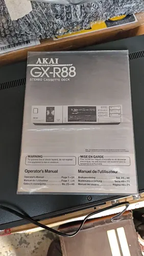 Tape Deck Akai Gx R88 3 cabeças Auto Reverse
