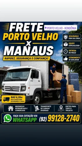 Frete baú Porto velho - Manaus - Boa vista RR
