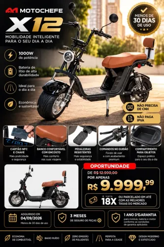 Scooter Elétrica Autopropelida Motochefe X12