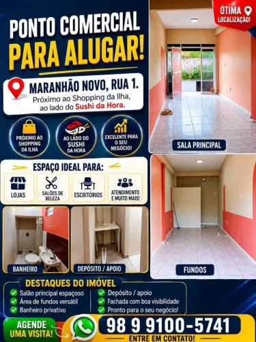 Aluga-se um ponto comercial no Maranhão novo
