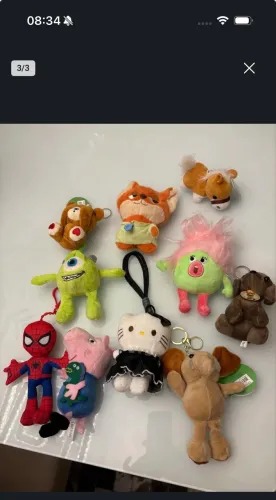 Chaveiros pelúcias