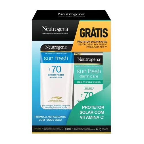 Kit neutrogena protetor solar corpo+facial