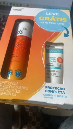 Protetor solar fator 50 corpo 70 rosto
