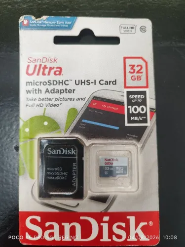 Cartão de memória micro SD 32gb classe 10 100mb/s