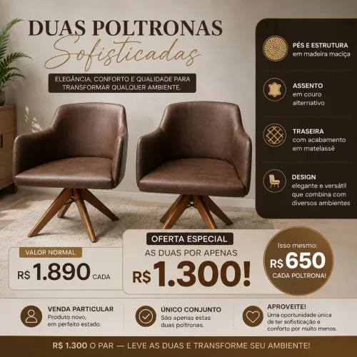 2 poltronas decorativas