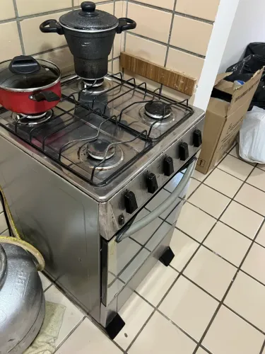 Fogão inox espelhado 4 bocas