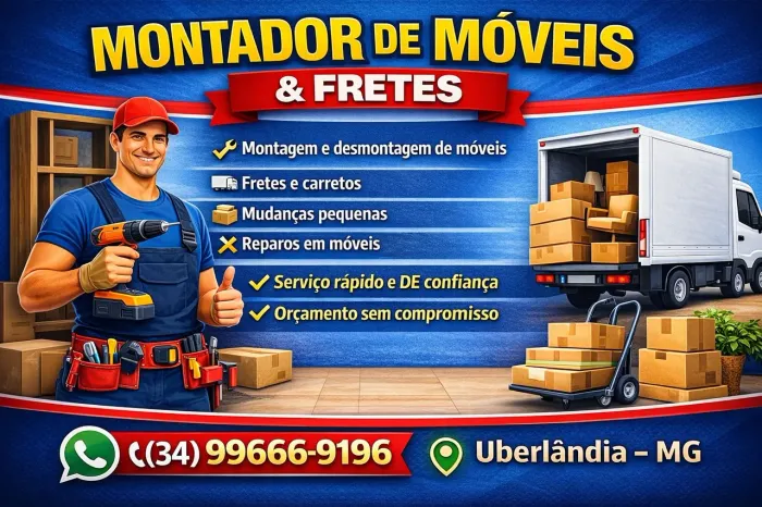Pequenas Mudanças em Geral e Montagem de Móveis Uberlândia