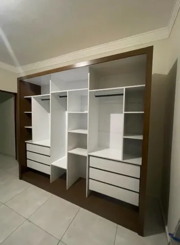 Closet Casal sem portas 6 gavetas