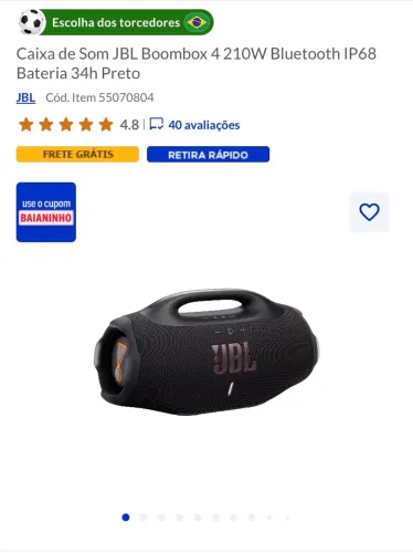 CAIXA DE SOM JBL BOOMBOX 4