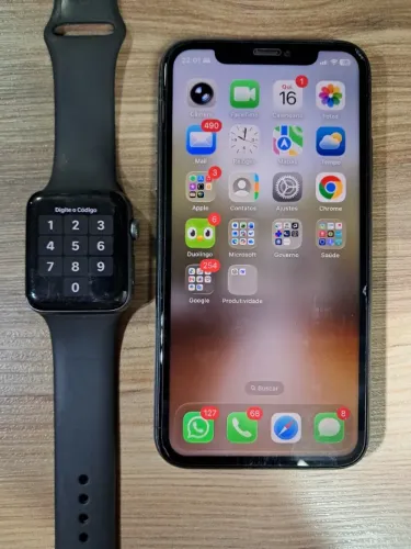 Iphone 11 256GN Preto + Apple Watch Série 3 - Super Conservados
