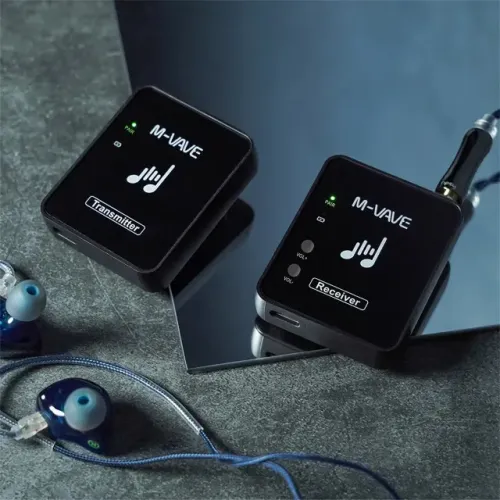 Retorno De Palco M-vave Wp-10 5v Cor Preto Kit Trasmissor e Receptor