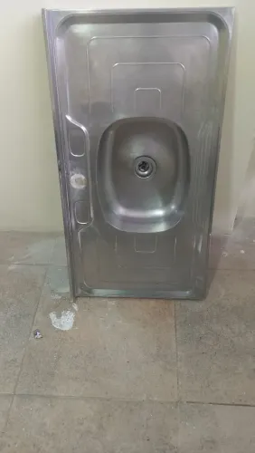 Pia inox com cuba 1mt