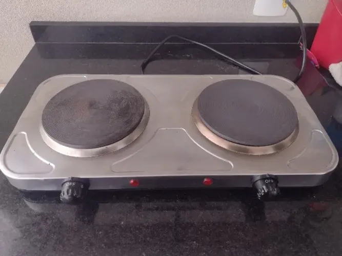 Fogão Elétrico De Mesa Cooktop 2 Bocas Prato Agratto 110V