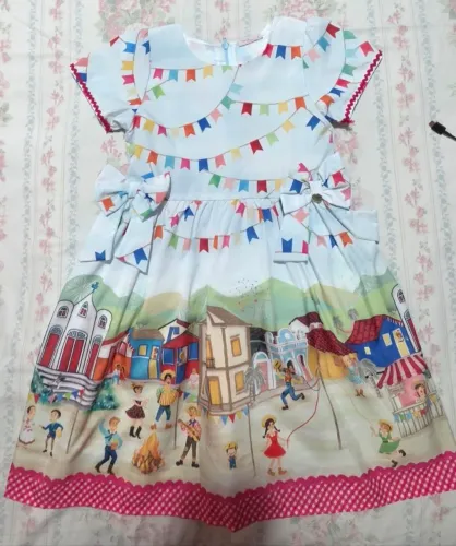 Vestido infantil Mon Sucré festa junina