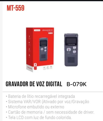 Gravador de voz digital