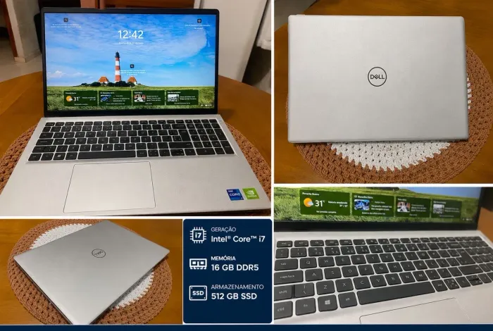 Notebook Dell 15 geração Intel®? Core? i7 16 GB DDR5 512 GB SSD (ESTADO DE NOVO)