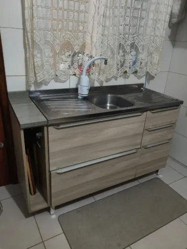 Balcão de Cozinha com Pia em Inox - Usado