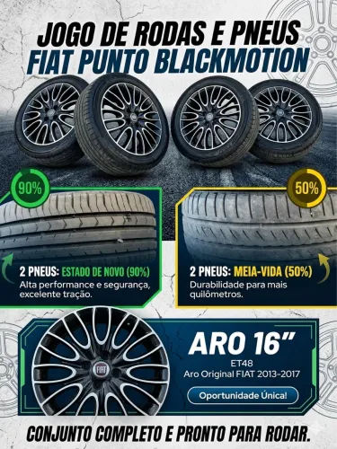 Roda Punto Sporting Blackmotion 16 + Pneus