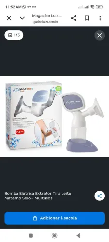 Extratora de leite materno Multikids (tira leite Elétrica)