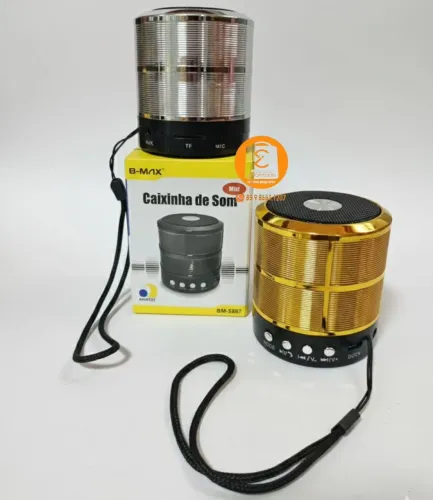 Mini Caixinha de som Bluetooth com Rádio FM, MP3