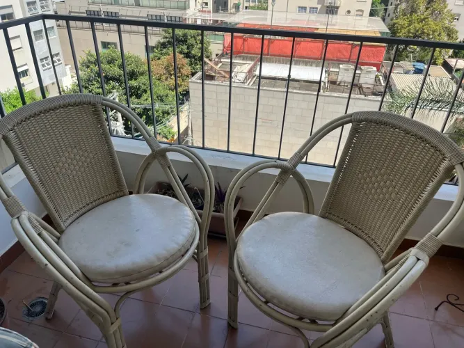 Par de cadeiras antigas em vime/rattan - vintage