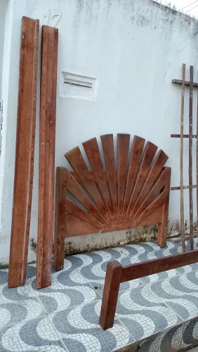 Cama de madeira maciça móvel rústico Leiam o anúncio com atenção