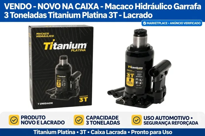 Macaco hidráulico 3T tipo garrafa