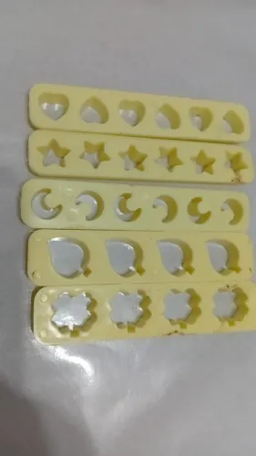 Kit mini réguas para pasta americana  Lua, estrela, coração, folha e trevo.