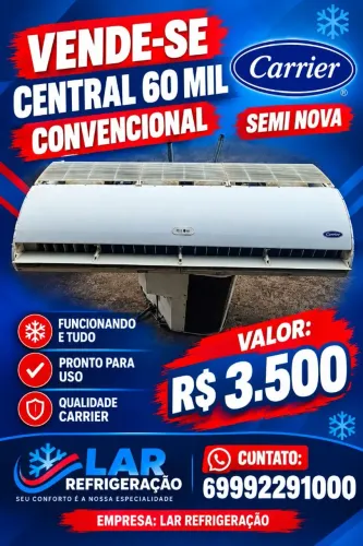 Vende-se central de ar condicionado 60 mil BTUs convencional, usada más revisada com gás