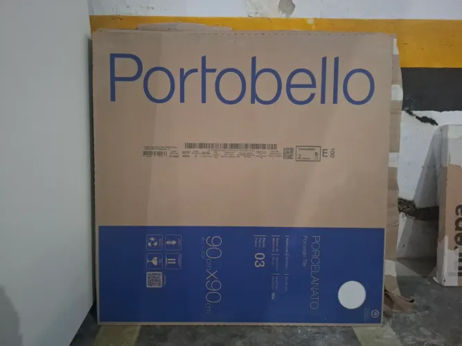 Revestimento Porcelanato Soma Calcario Puro da Portobello 90X90 - 8 Peças