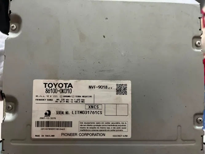 Multimídia original Toyota hilux