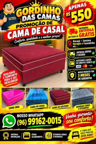 Cama box super Márcia e confortável 