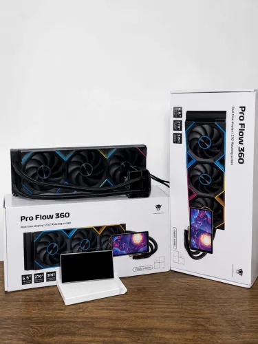 Watercooler 360mm jungle leopard pro flow com tela 5,5