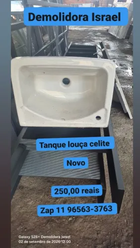 Tanque louça celite novo