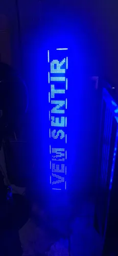 Painel de led com azul