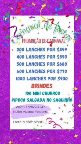 Lanchinho para festa 