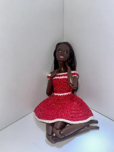 Vestido vermelho para Barbie