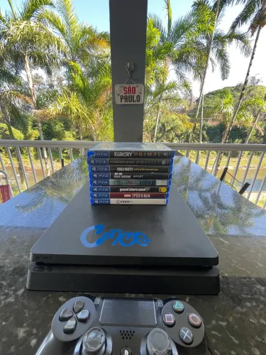 PS4 SLIM 3 CONTROLES 8 JOGOS
