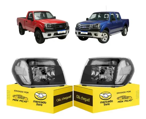 Par Farol Ranger 2010 2011 2012 Mascara Negra Ambos Lados