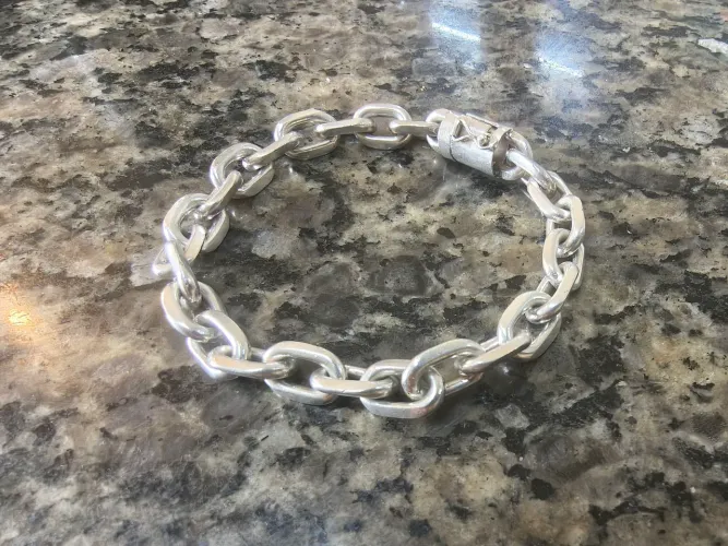 Pulseira de prata 950, cadeado