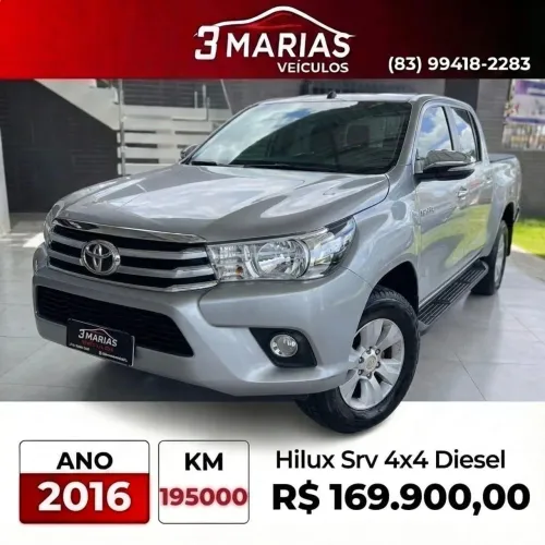 Toyota Hilux CD SRV 4X4 2.8 TDI Diesel Aut. 2016